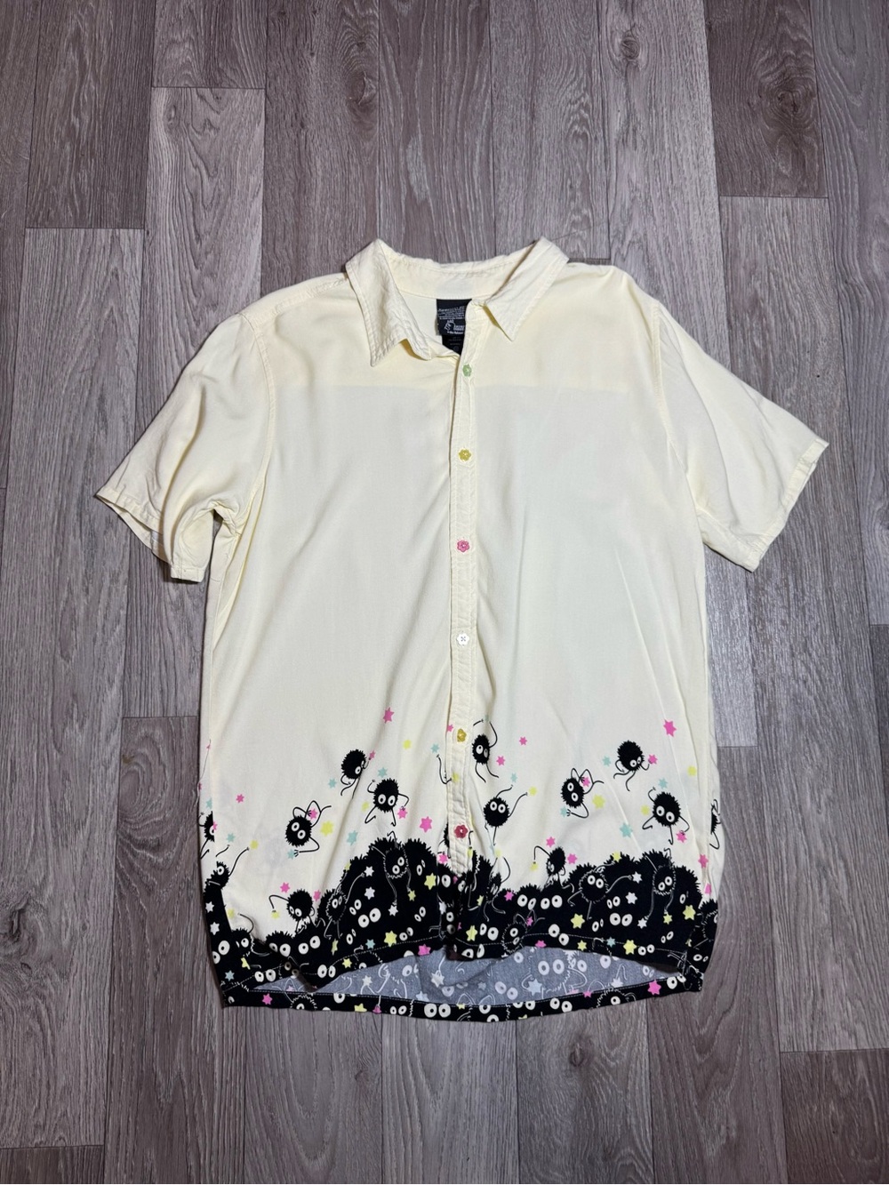 Spirited Away Dust Mites Her Universe Button Shirt Size Large Studio Ghibli